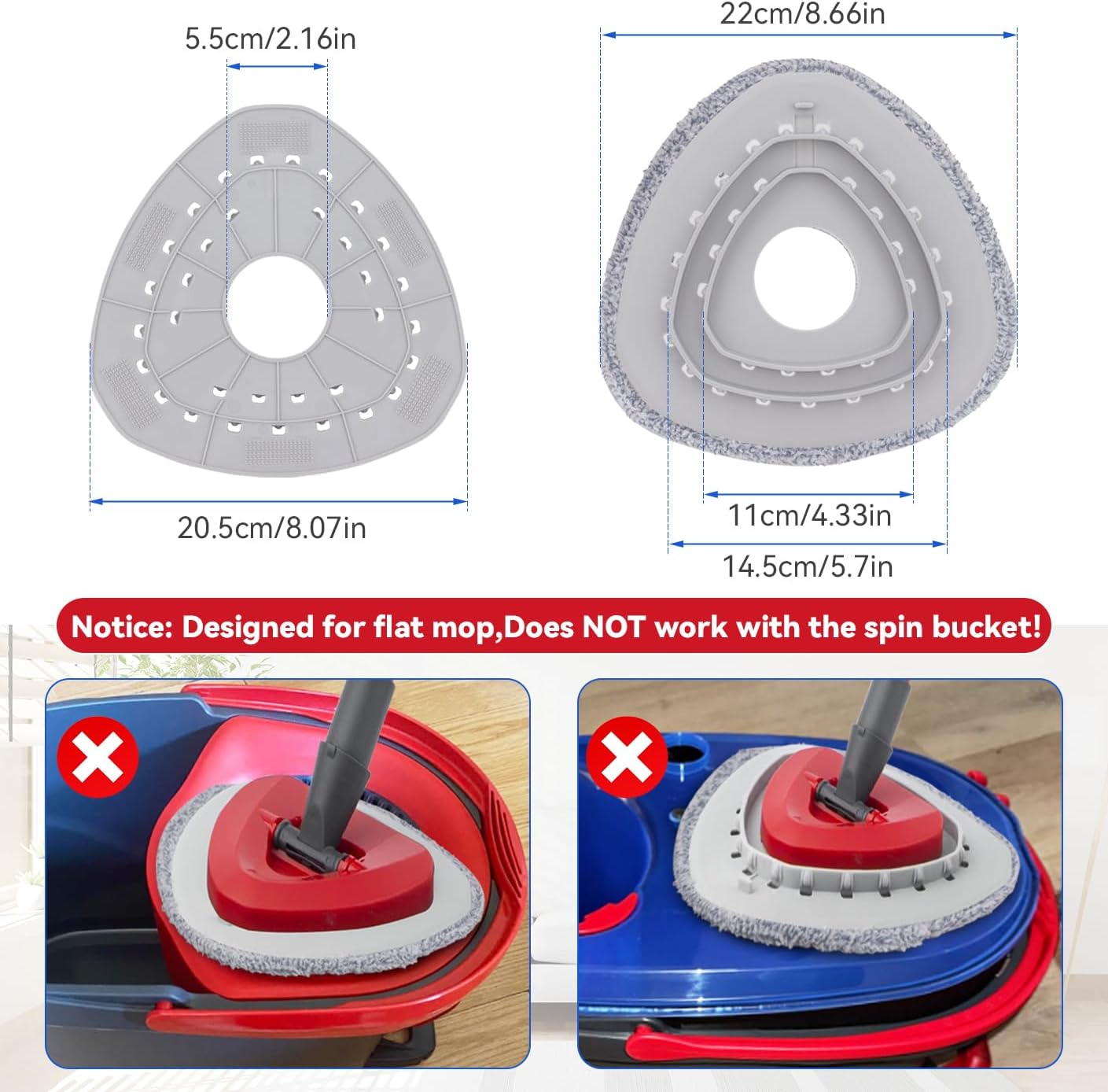 Sgizoku Spin Mop Refill for Vileda and Ocedar Systems