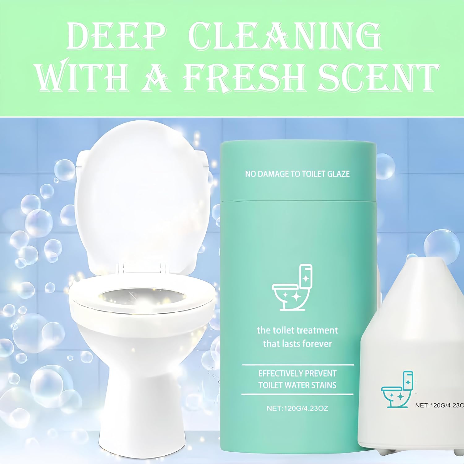 Automatic Toilet Bowl Cleaner with Fresh Scent and Long-Lasting Power
