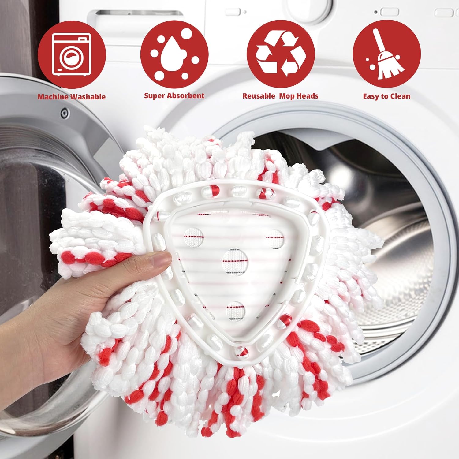 Nuorest Spin Mop Replacement Head 4 Pack 1