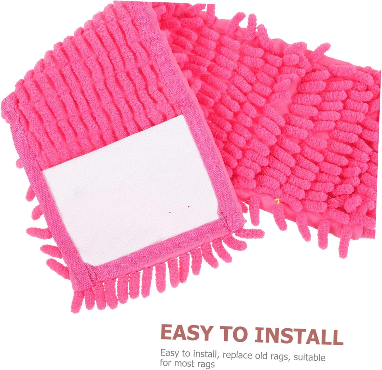 2Pcs Red Mop Cloth Replacement for Home Cleaning