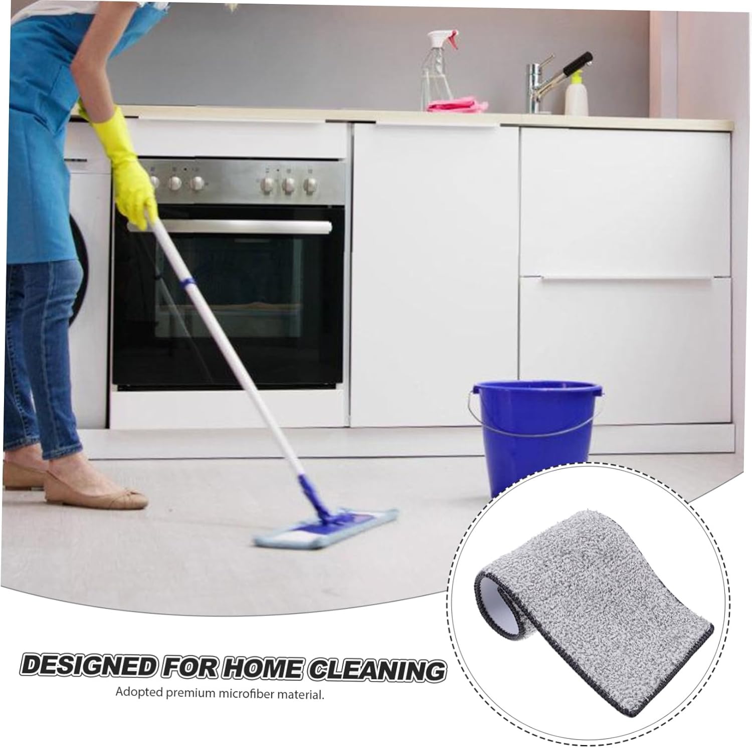 10pcs Reusable Mop Pads for Hardwood Tile Floors