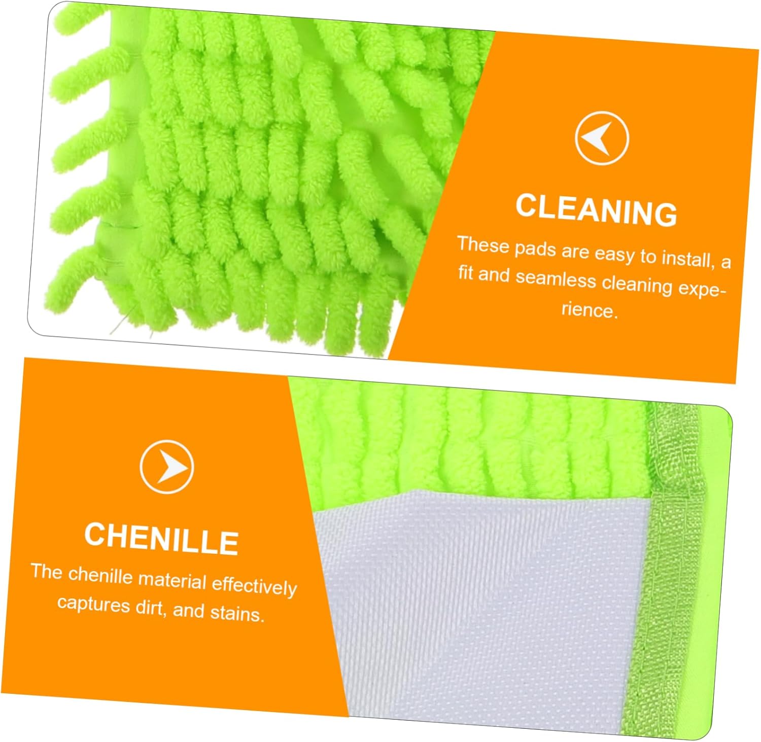 2pcs Minkissy Mop Cloth Replacement for Dry Mop 1