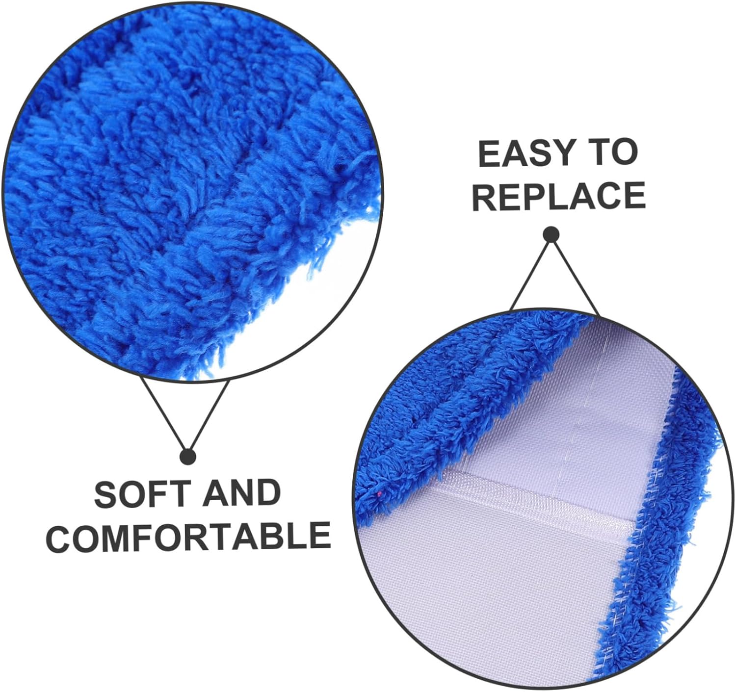 4pcs Coral Fleece Mop Pads - Reusable Machine Washable