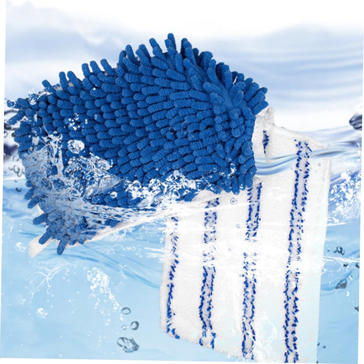 2Pcs Chenille Mop Replacement Pads Reusable