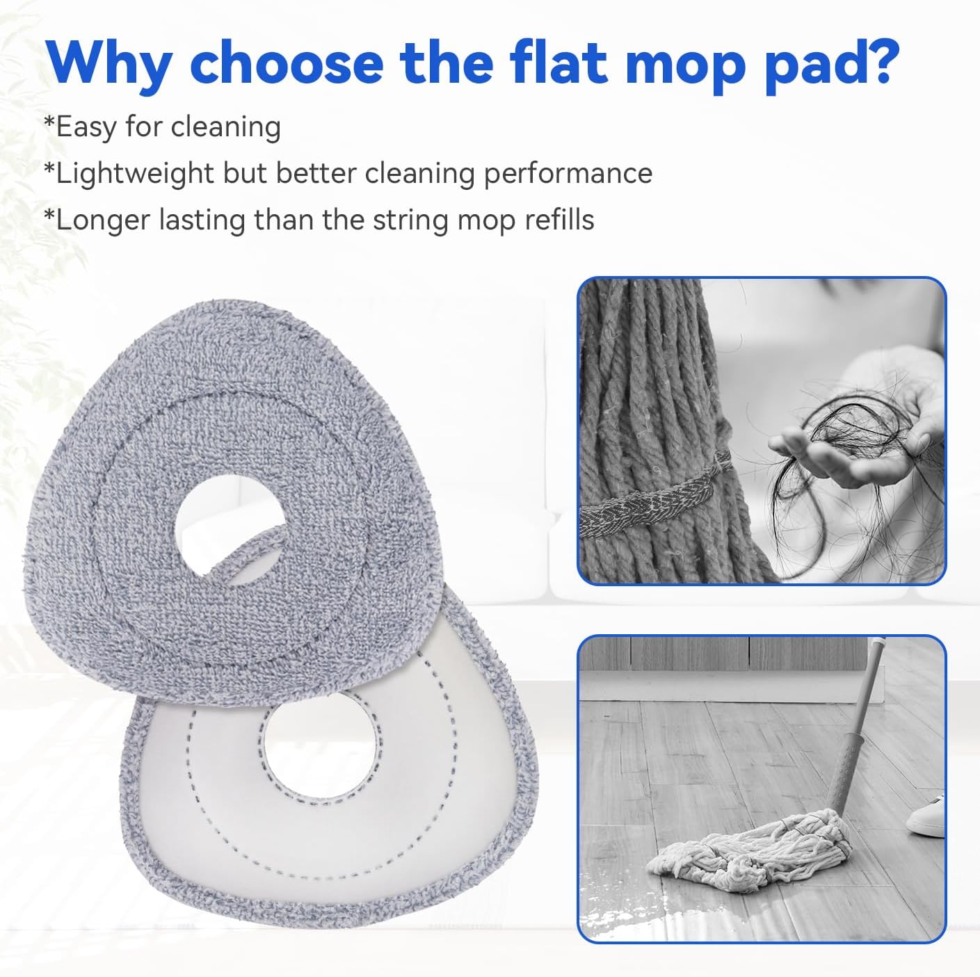 Sgizoku Spin Mop Refill for Vileda and Ocedar Systems
