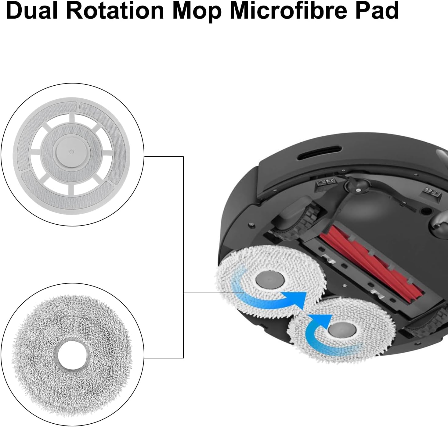 Fixbetter Replacement Mop Pads for Roborock Qrevo