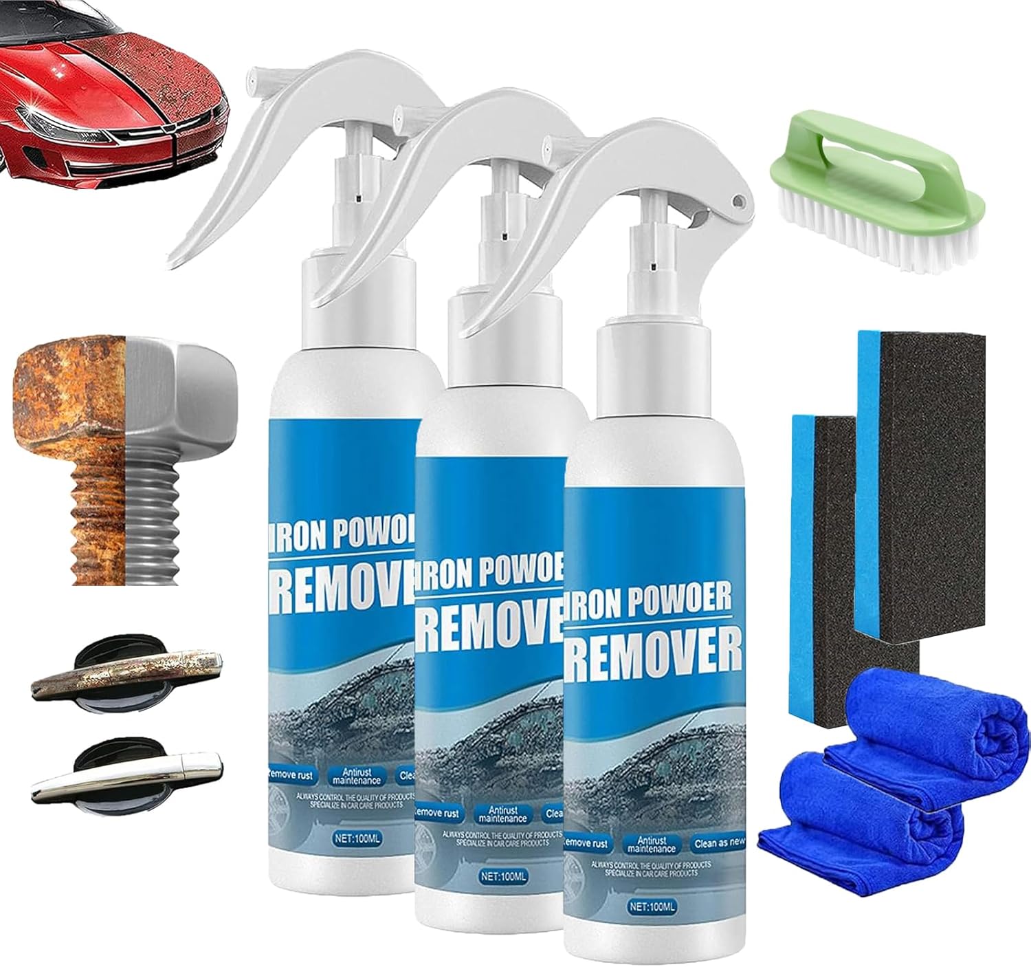 WRSFXV Multi Purpose Rust Remover Spray 3pcs