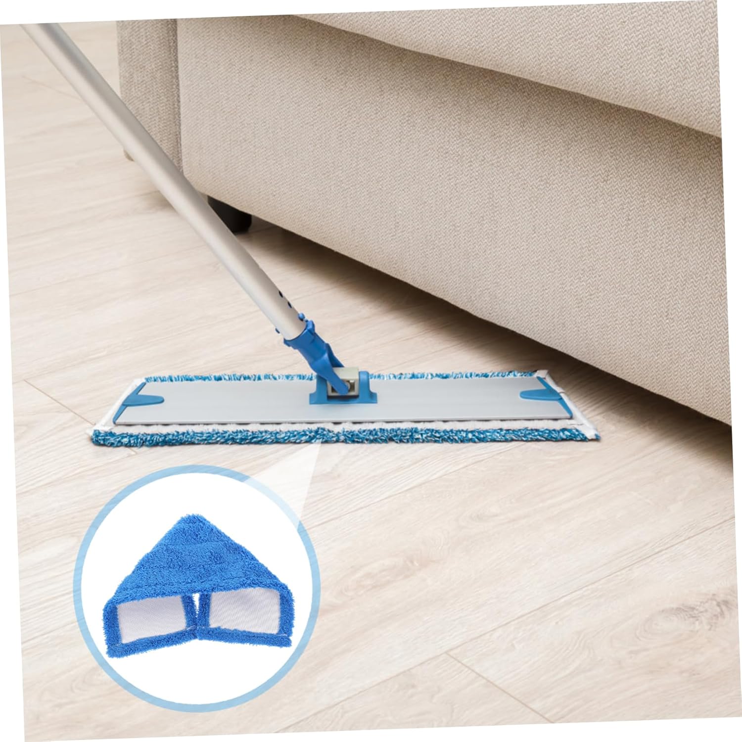 SHERCHPRY Coral Fleece Microfiber Mop Head Refill Pads 4-Pack