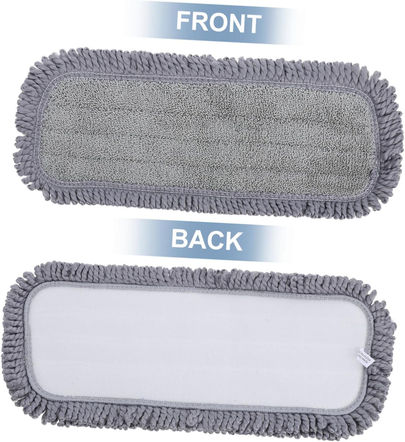 2pcs Microfiber Mop Pads Reusable for Floor Cleaning