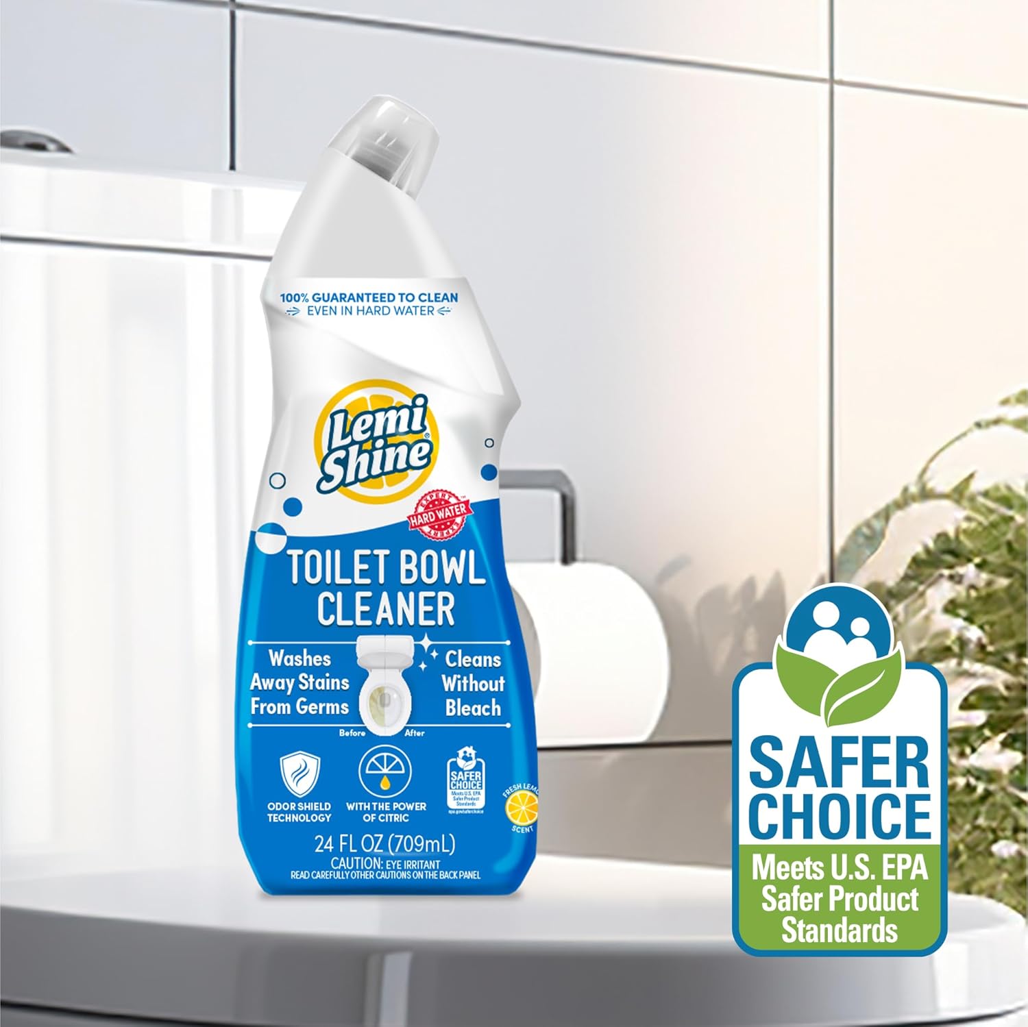 Lemi Shine Toilet Bowl Cleaner 24 oz 3 Pack Bleach-Free