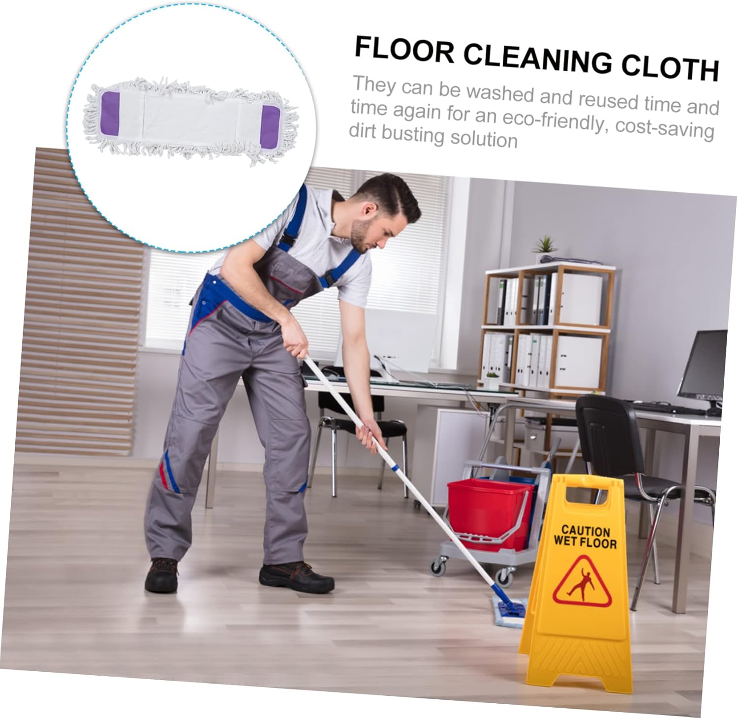 CALLARON Reusable Cotton Mopping Pads for All Hard Floors