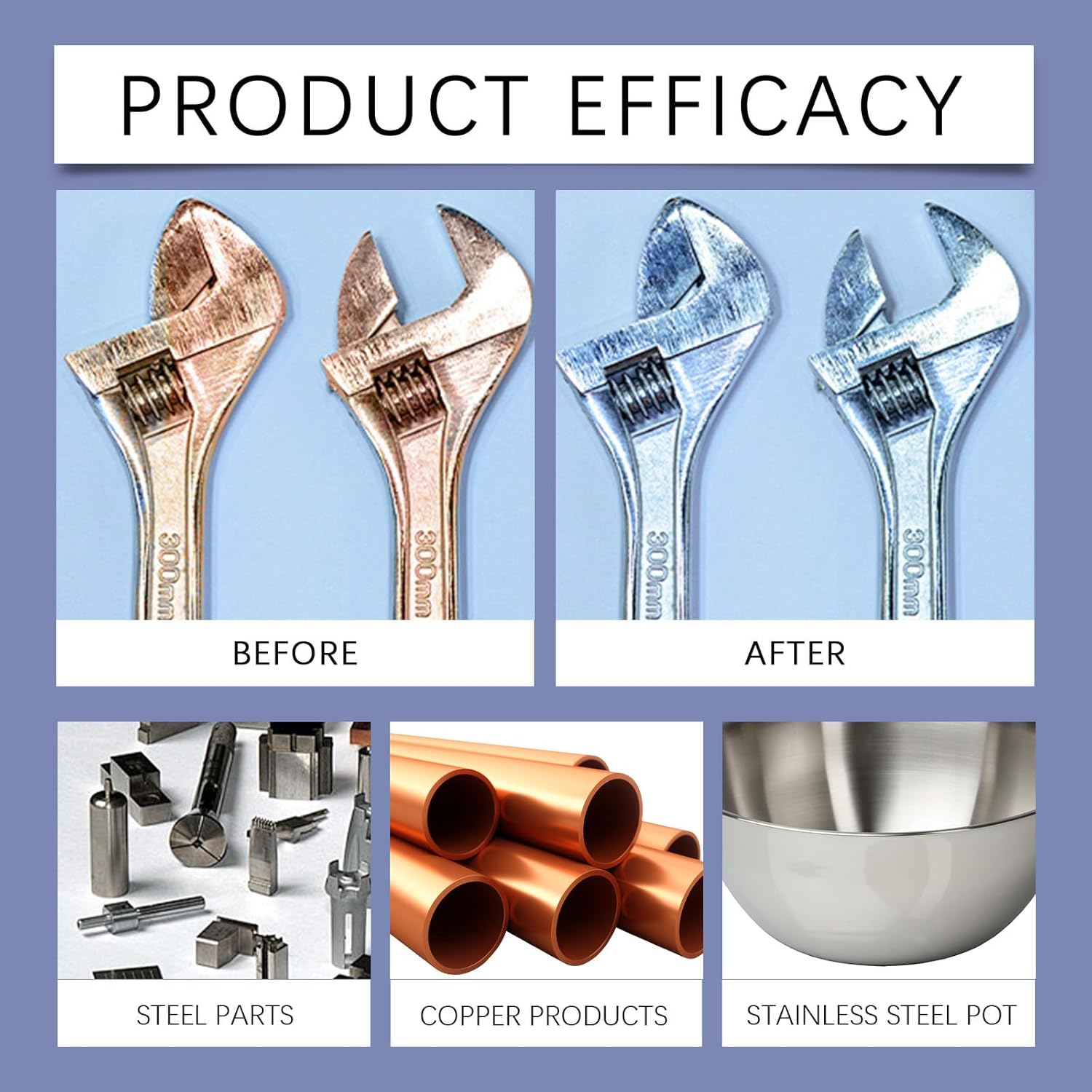 Heavy-Duty Metal Rust Remover 120ml 2pcs