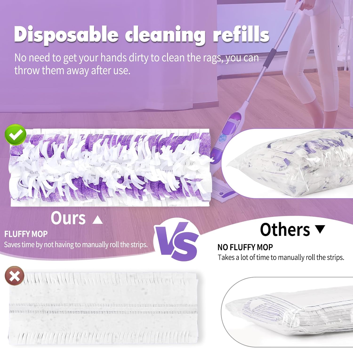 25 Pack Disposable Mopping Pads for Swiffer PowerMop