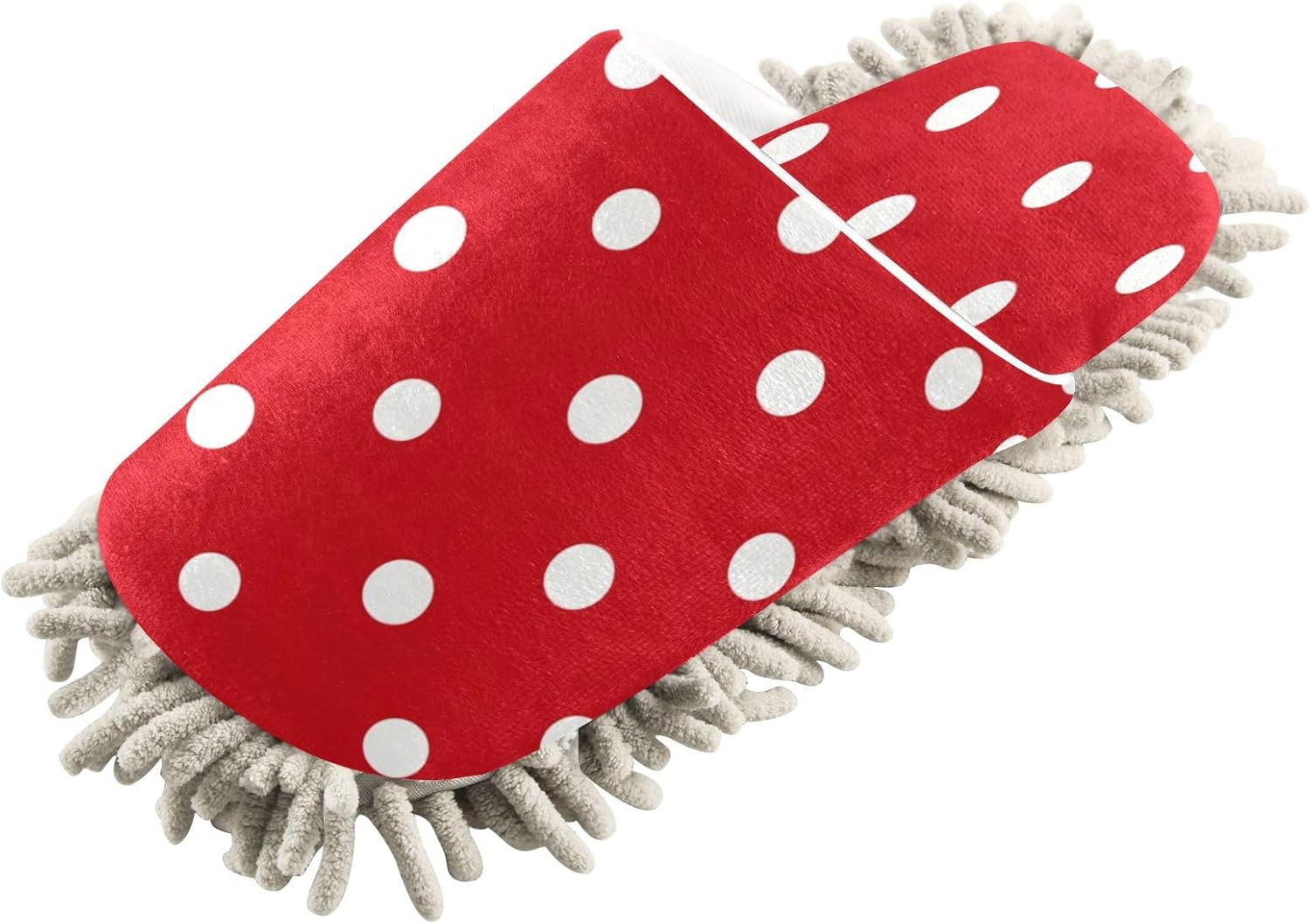 Bulletgxll Red Dot Microfiber Cleaning Slippers - M