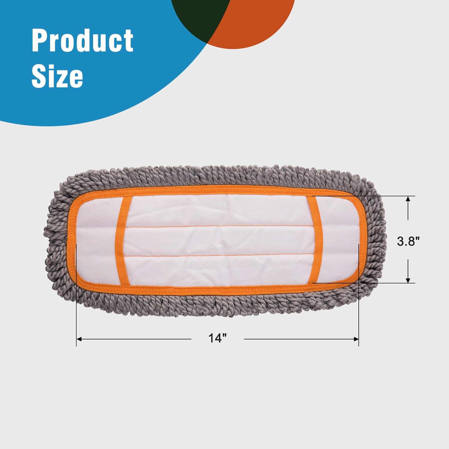 CLEANHOME Chinelle Microfiber Mop Pad Replacement - 2 Pack