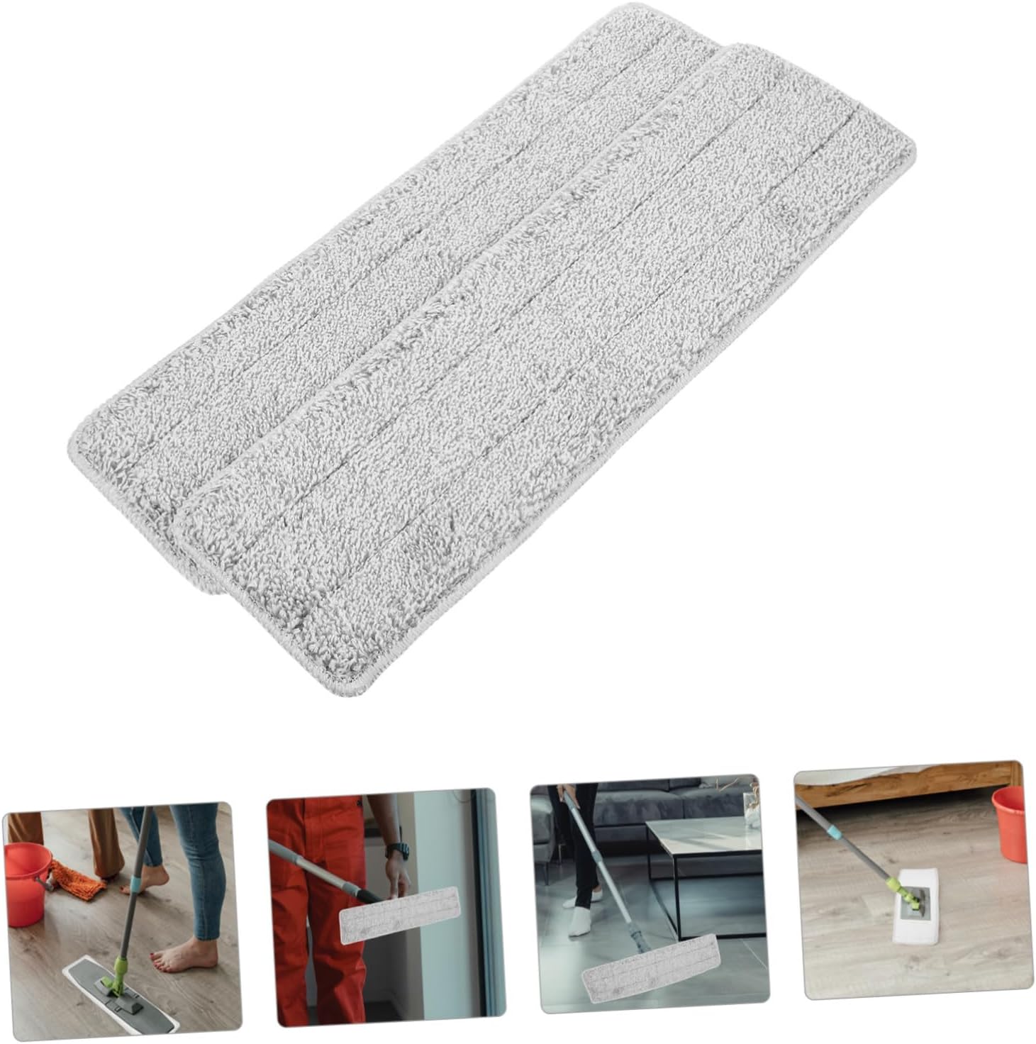 CALLARON Reusable Mop Pads 2 Pcs for Home Office Cleaning