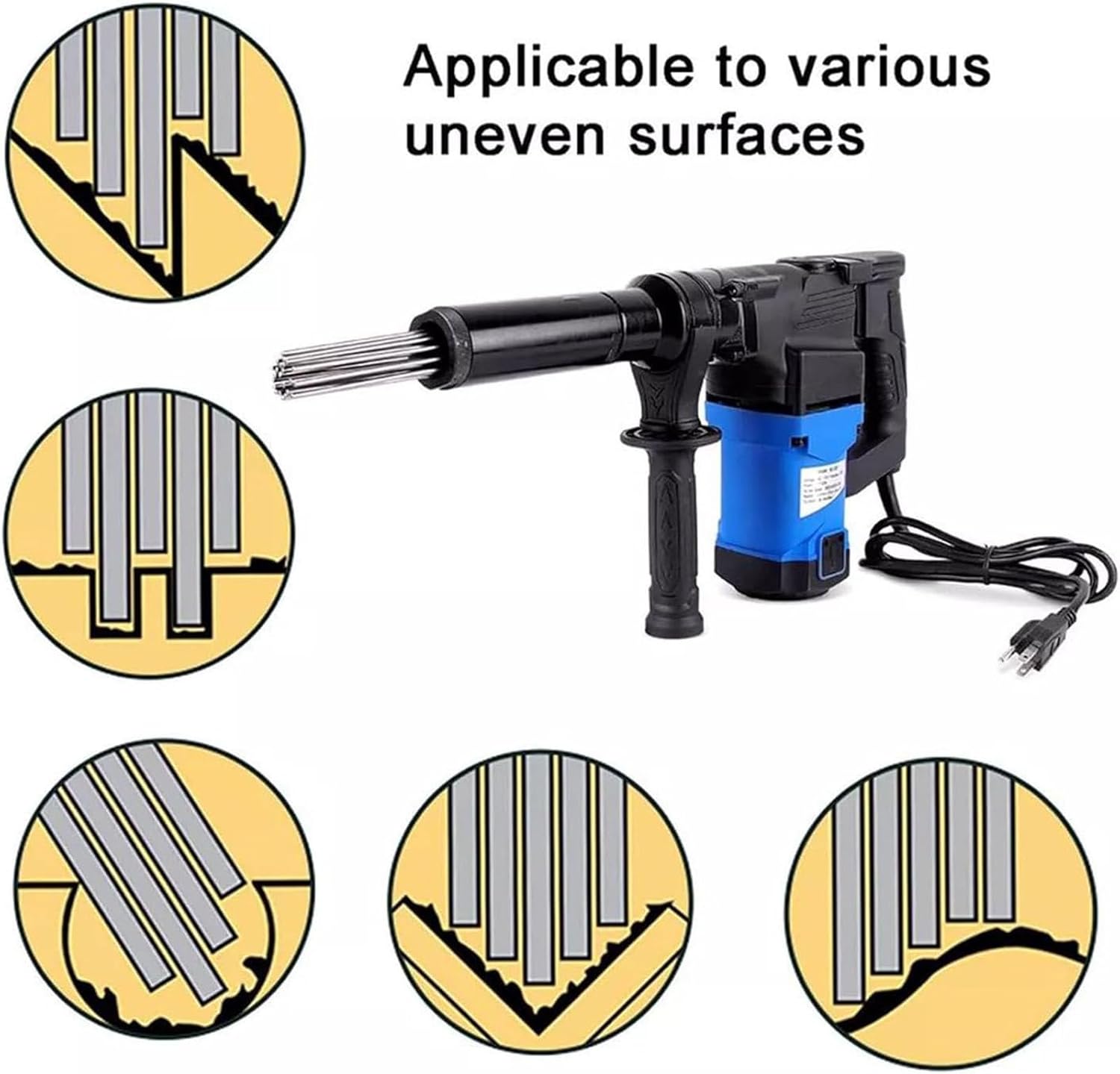 1400W High Power Electric Needle Scaler for Rust and Paint Removal