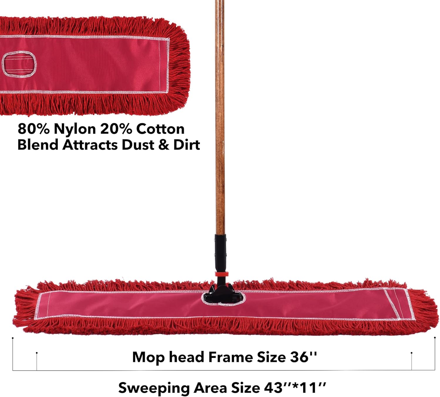 L Luke Supply Matthew 36 Dust Mop Refill 3 Pack Red