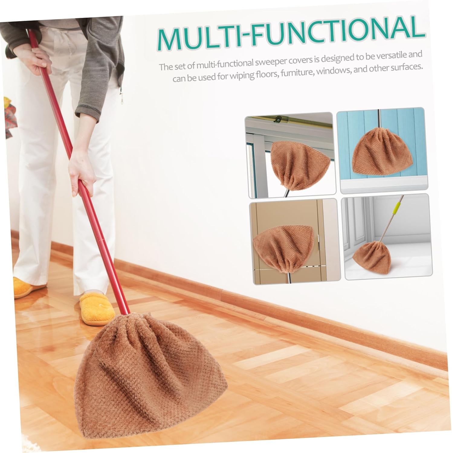 CALLARON Durable Washable Mop Pad Covers Set
