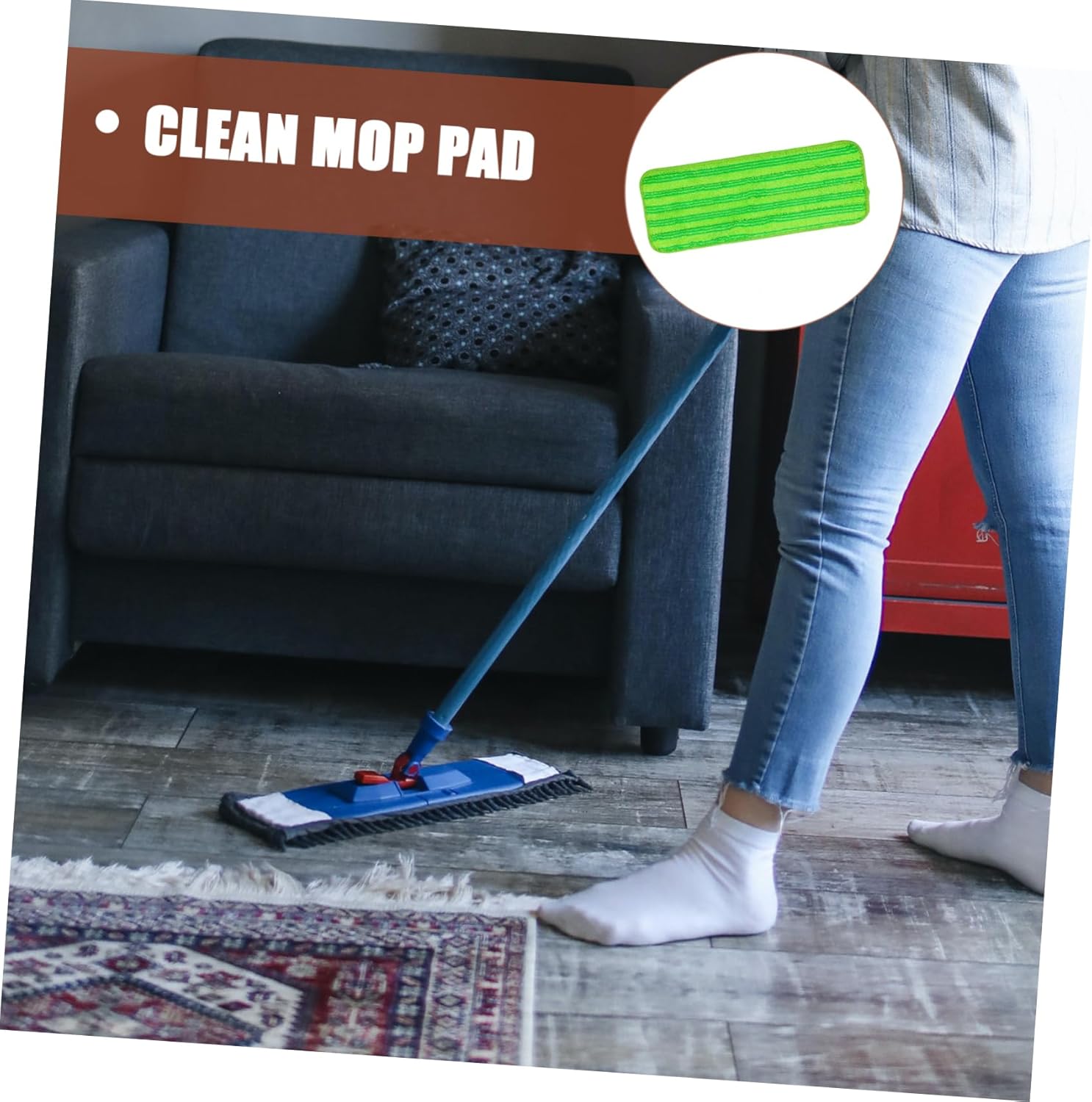 Minkissy 3pcs Microfiber Mop Pad Refills