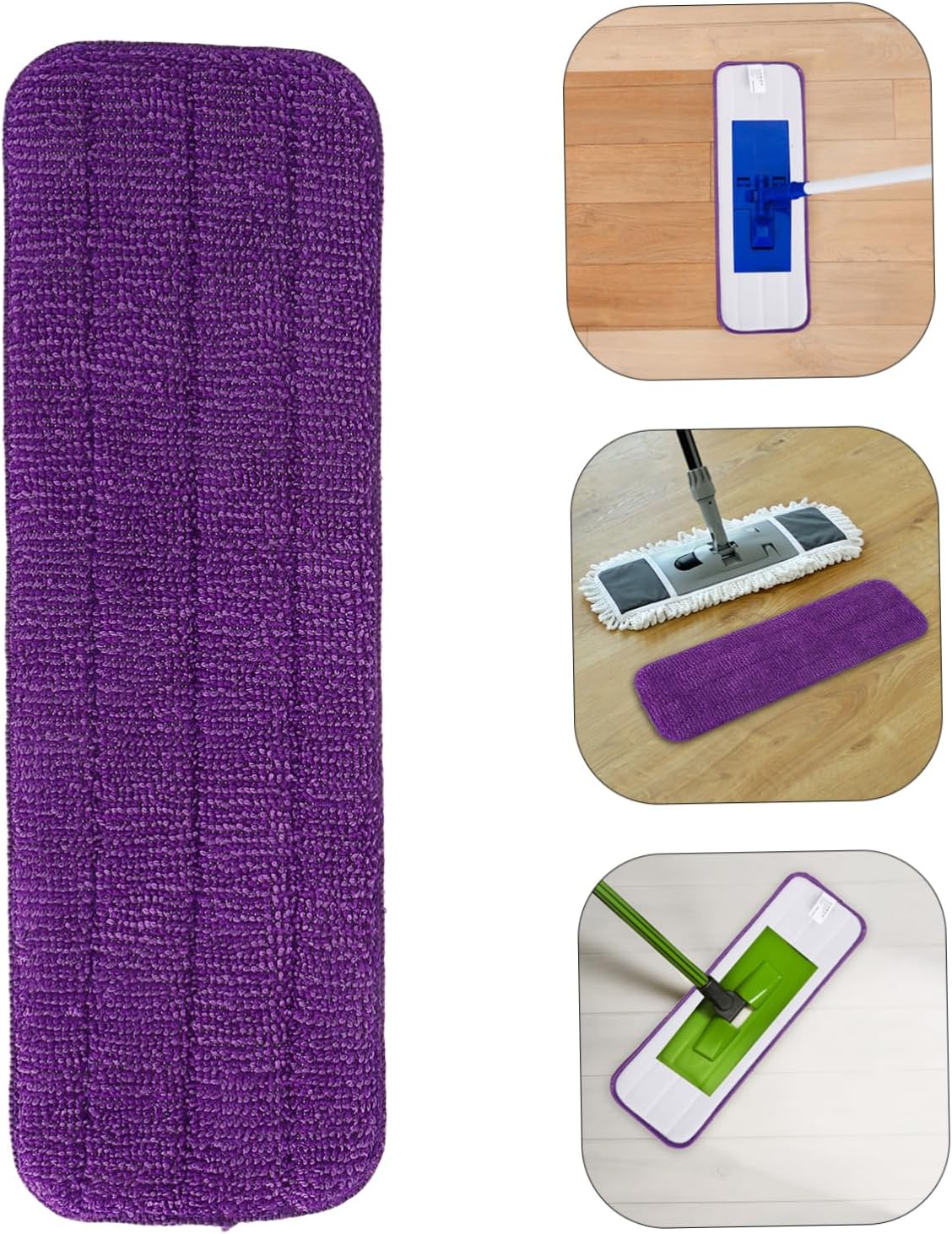 2PCS High Absorbent Replacement Mop Heads for Machine Wash
