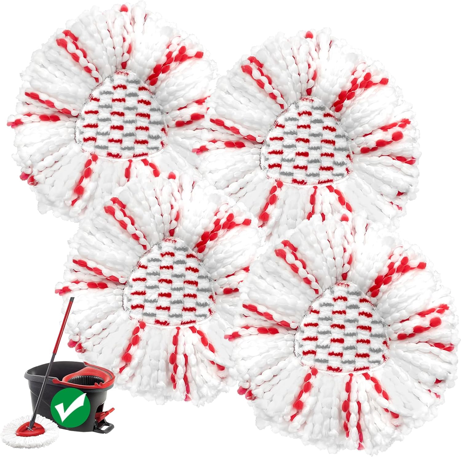 Nuorest Spin Mop Replacement Head 4 Pack 1