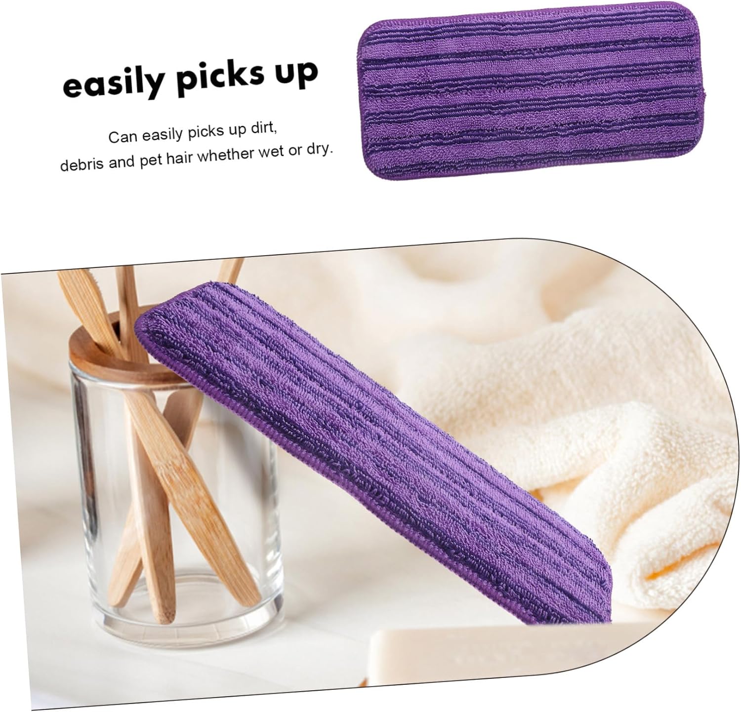 2PCS Microfiber Mop Pad Refill Washable Durable