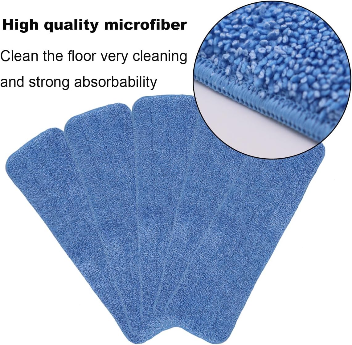 10 Pack 18 Microfiber Spray Mop Replacement Heads - Blue
