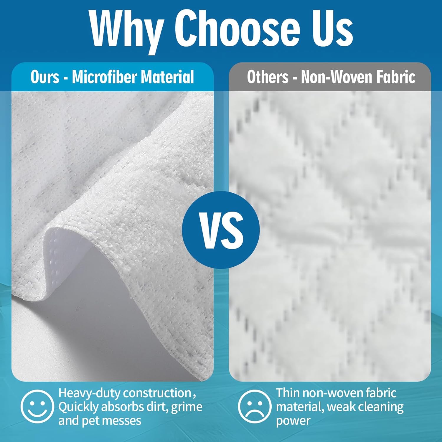 24 Piece Heavy Duty Microfiber Mop Pads for Bona Mop Series