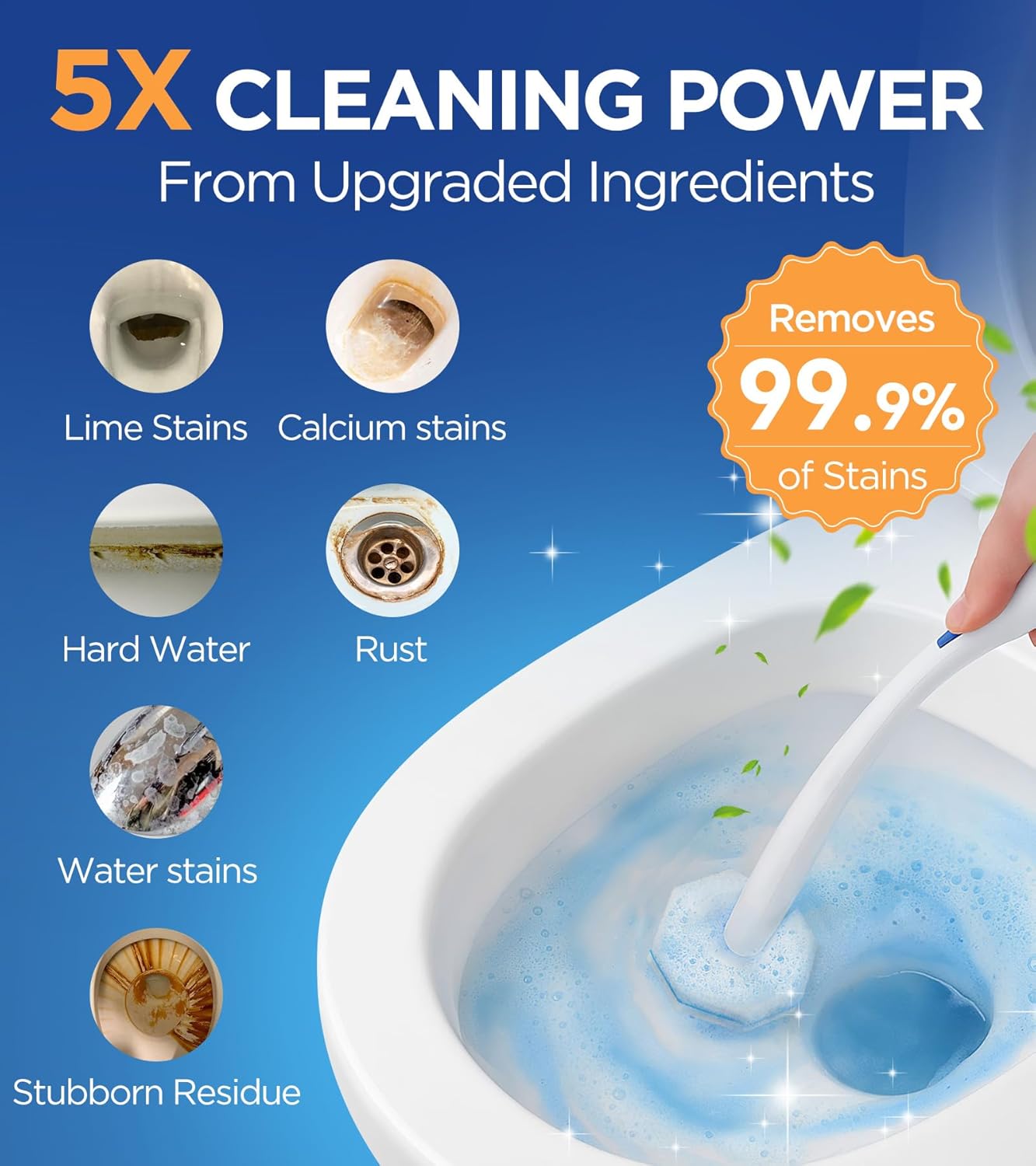 Caspeak 64 Count Toilet Wand Refills with 5X Cleaning Power