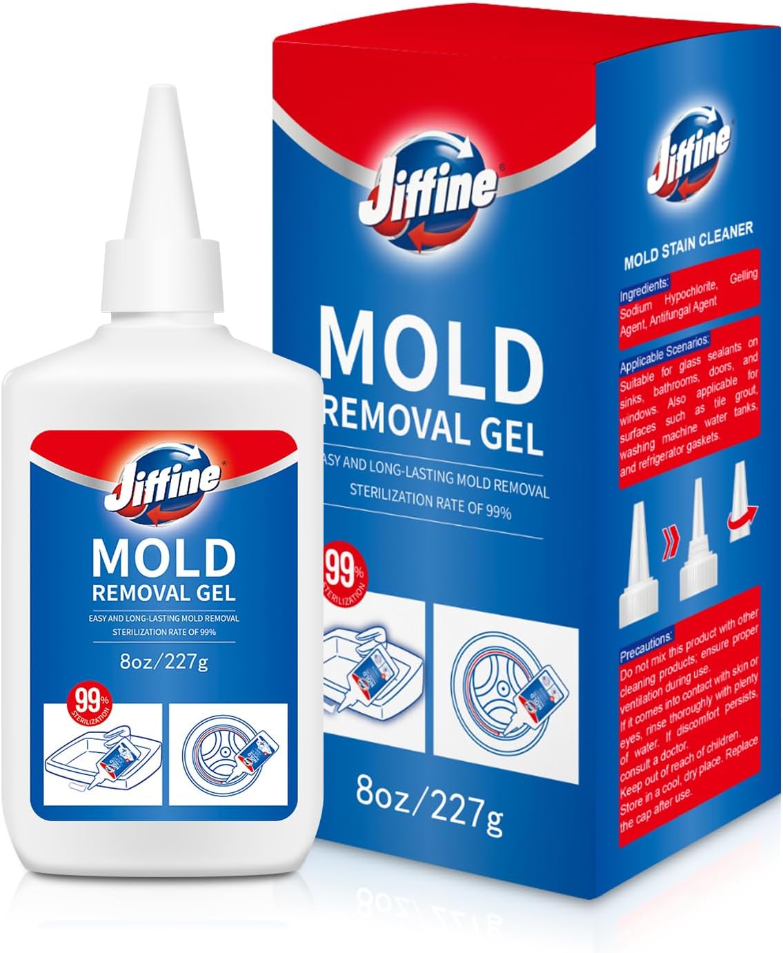 Jiffine Mold Stain Remover Gel 8 Fl Oz 1