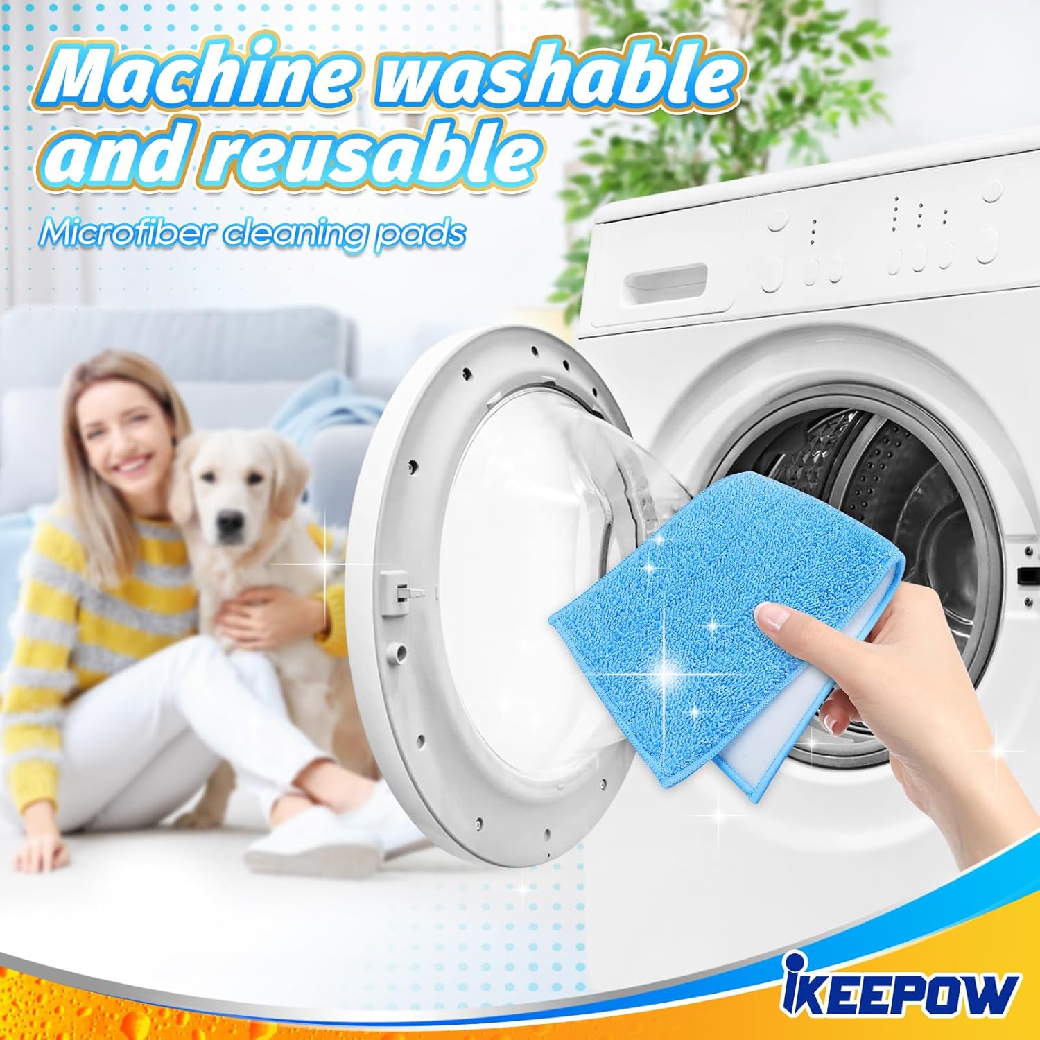 4 Pack Reusable Microfiber Mop Pads for Rejuvenate Machines 1
