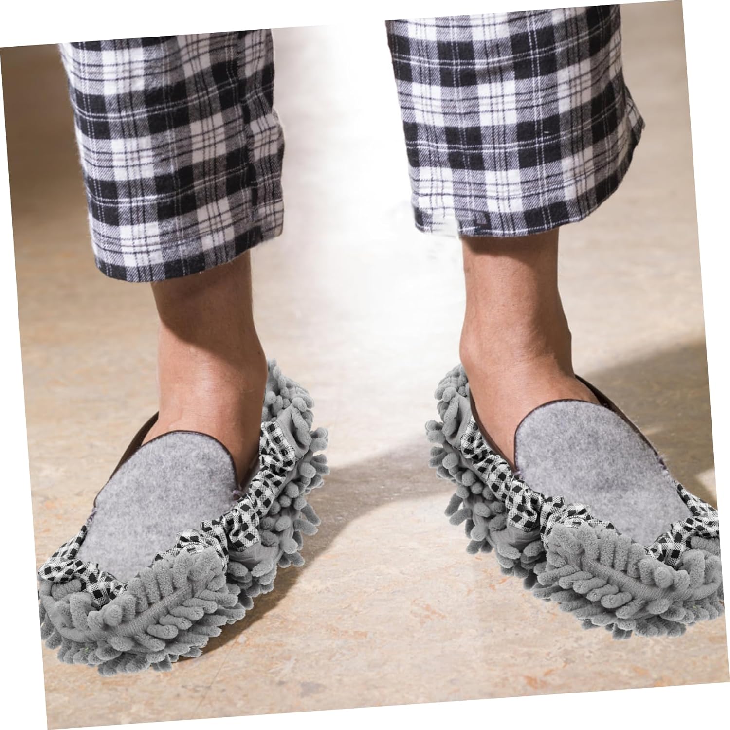 Microfiber Mop Slippers 2 Pairs for Home Cleaning