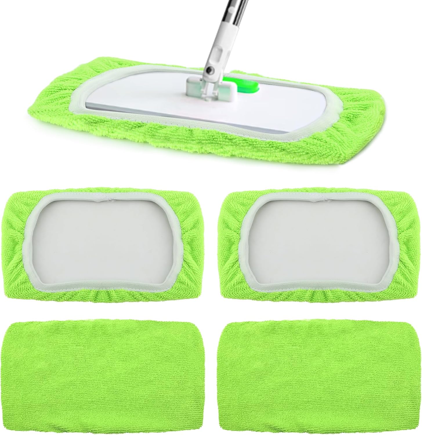 4-Pack Reusable Microfiber Mop Pads for Swiffer Sweeper