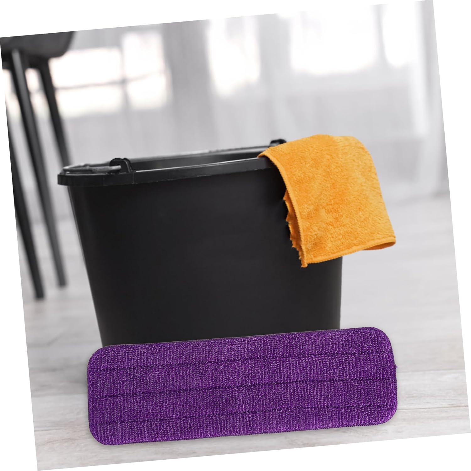 Minkissy 2Pcs Reusable Microfiber Mop Pads - High Absorbent Floor Cleaning Refills