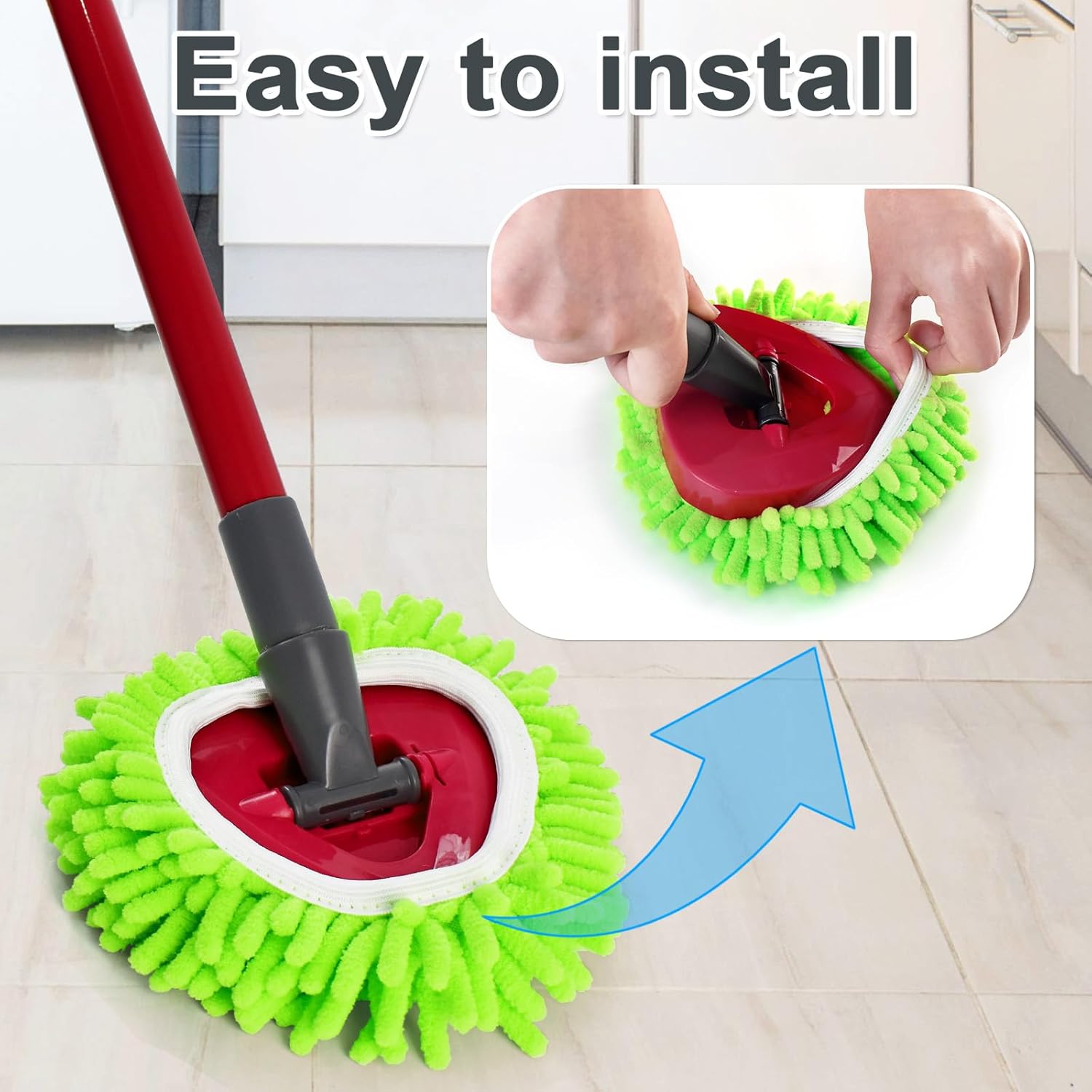 DLAIMI 6 Pack Spin Mop Replacement Heads