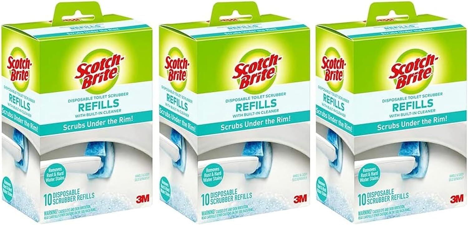 3M Scotch-Brite Toilet Scrubber Refill Pads 30 Count