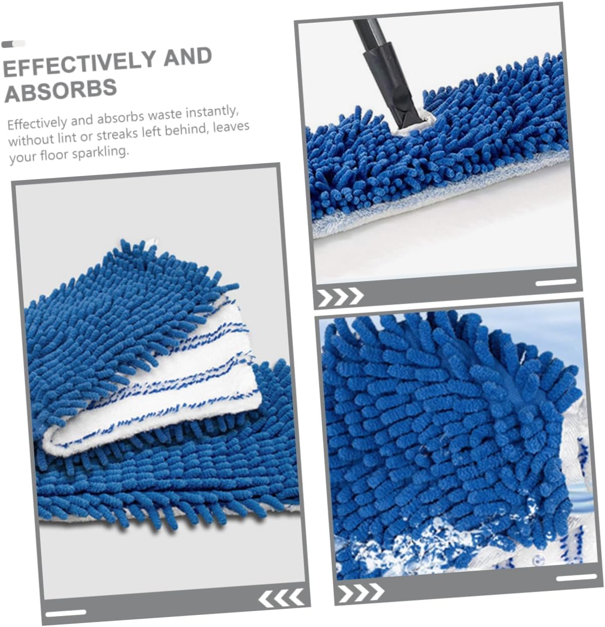 Ipetboom Chenille Mop Pads Replacement WetDry