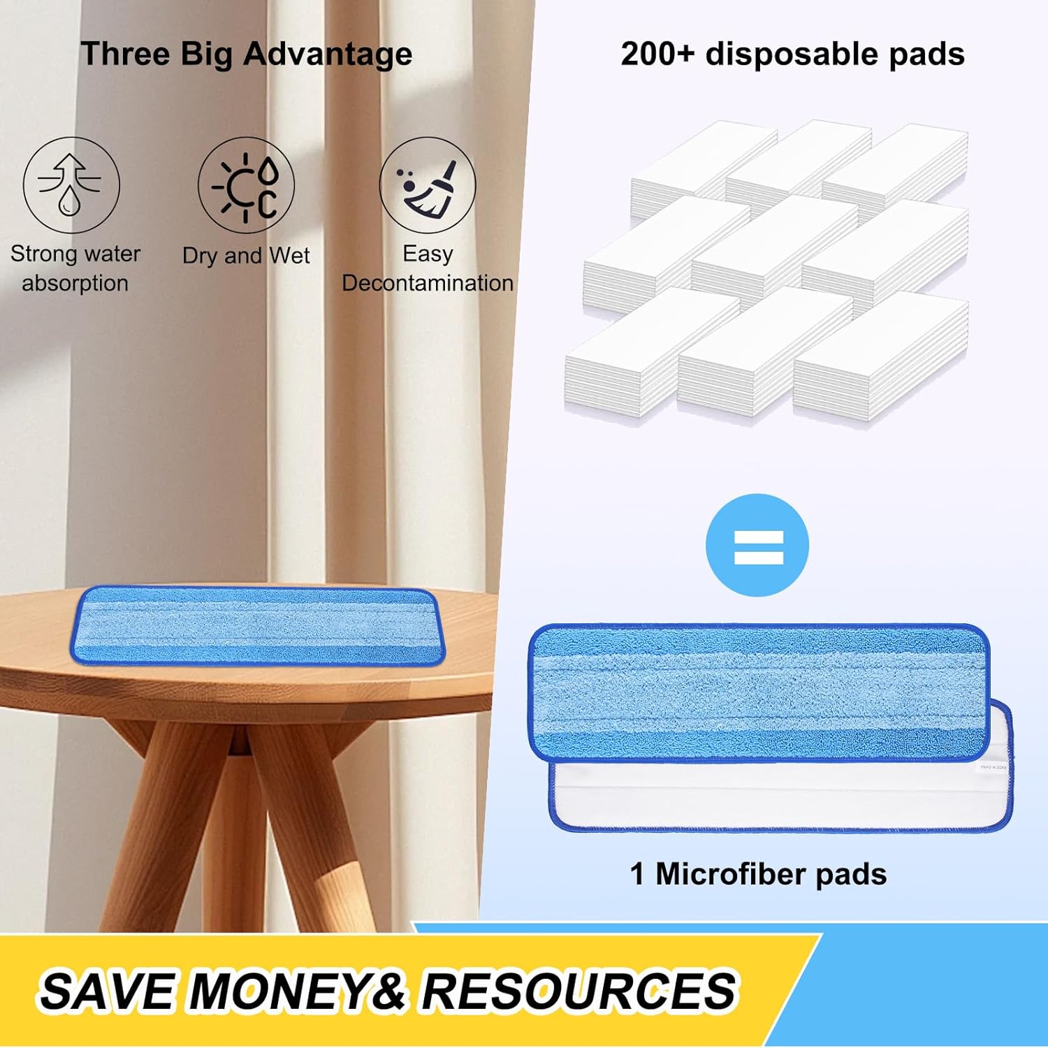 8 Pack 18 inch Reusable Microfiber Spray Mop Replacement Heads 1