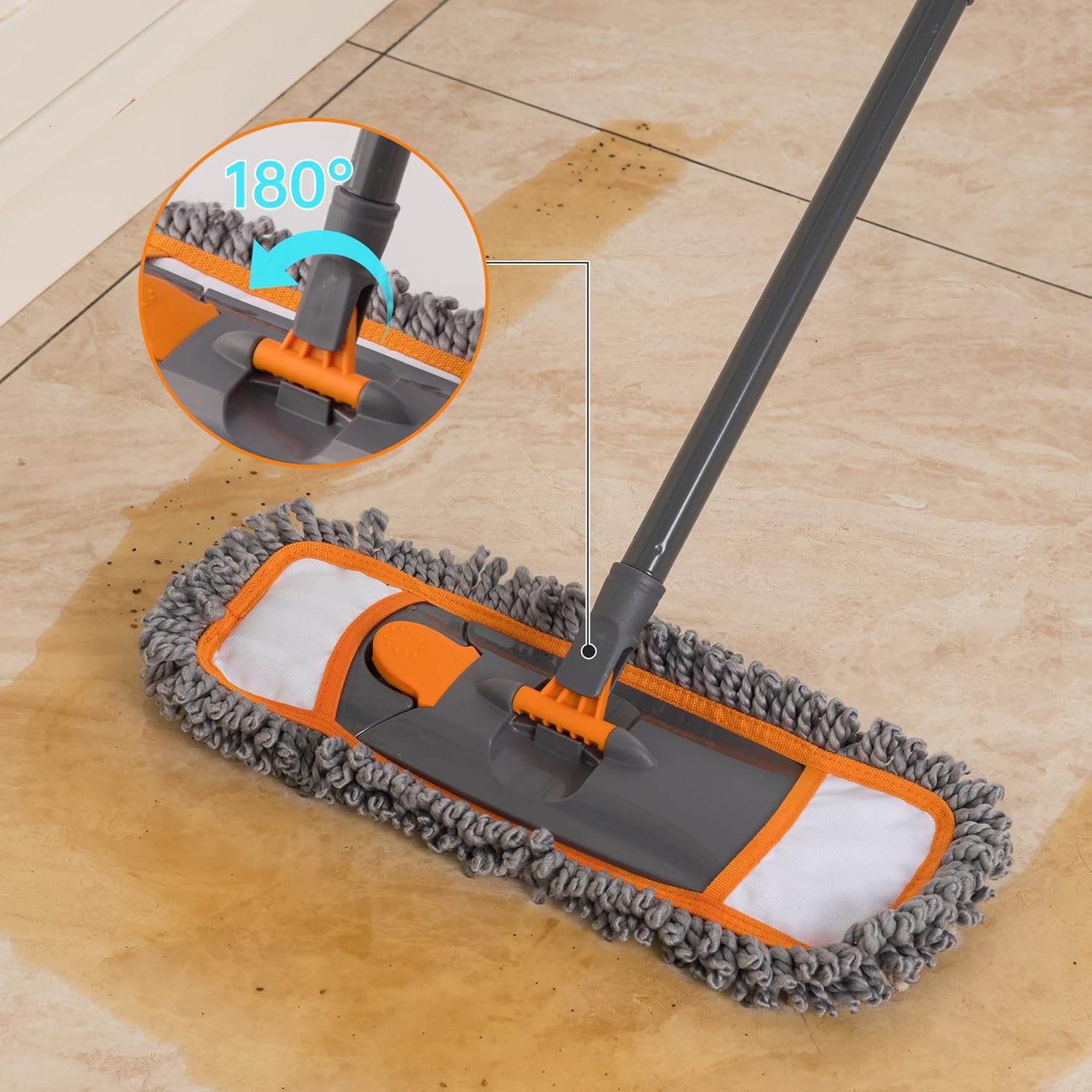 CLEANHOME Chinelle Microfiber Mop Pad Replacement - 2 Pack