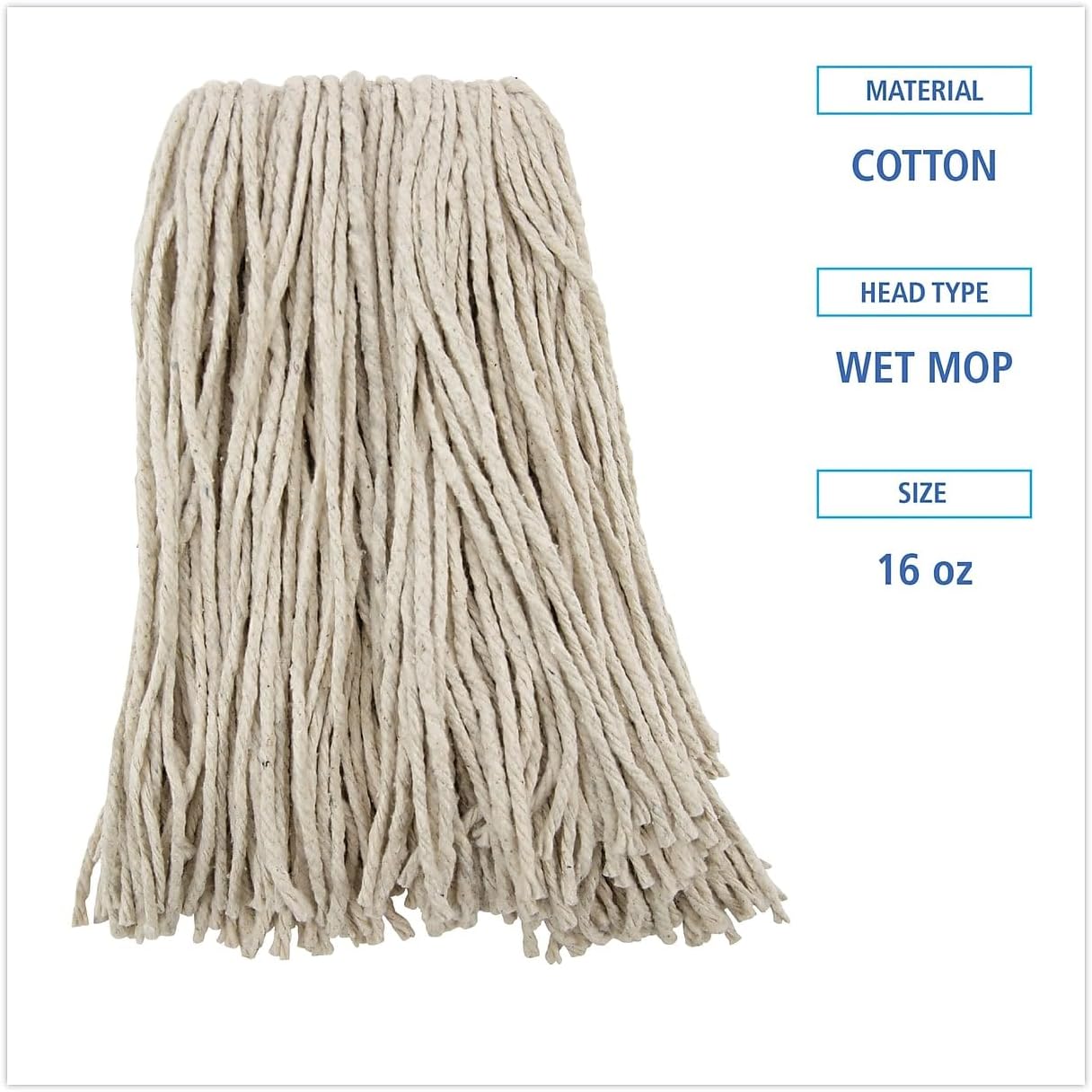 Boardwalk Premium Cut-End Wet Mop Heads 12CT
