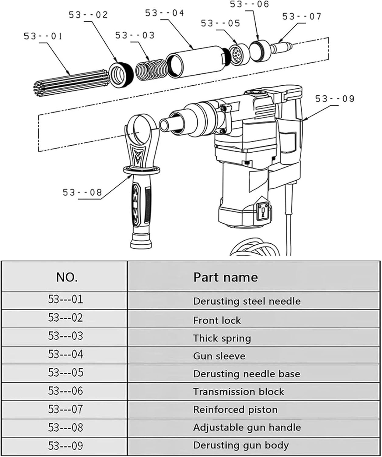 110V220V Electric Needle Scaler for Fast Rust Removal