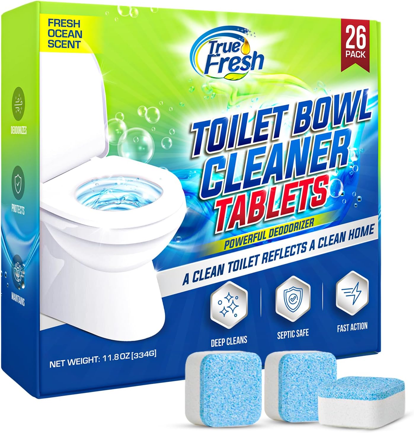 True Fresh Toilet Bowl Cleaner Tablets 26 Pack