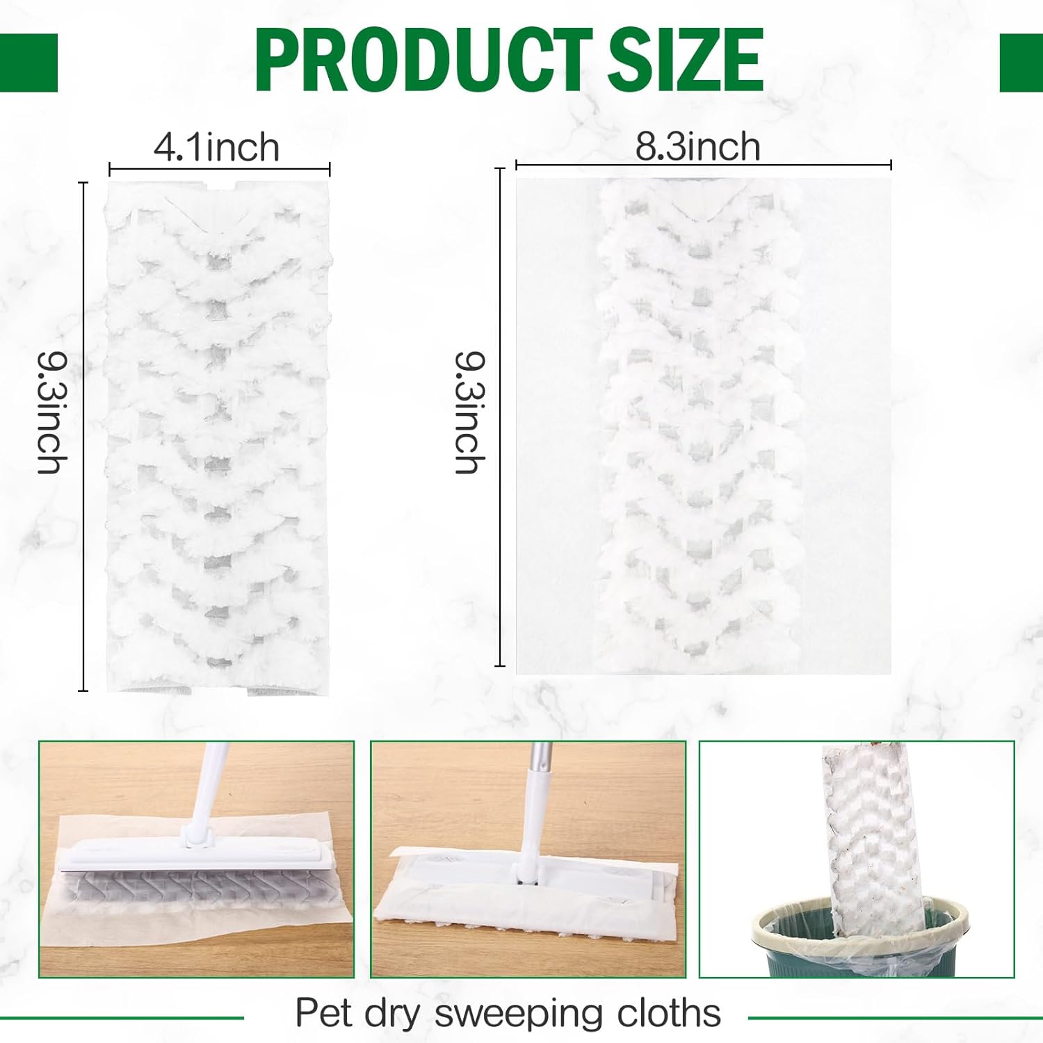 Gejoy 300 Count Dry Sweeping Cloths for Swiffer Pet-Friendly Unscented