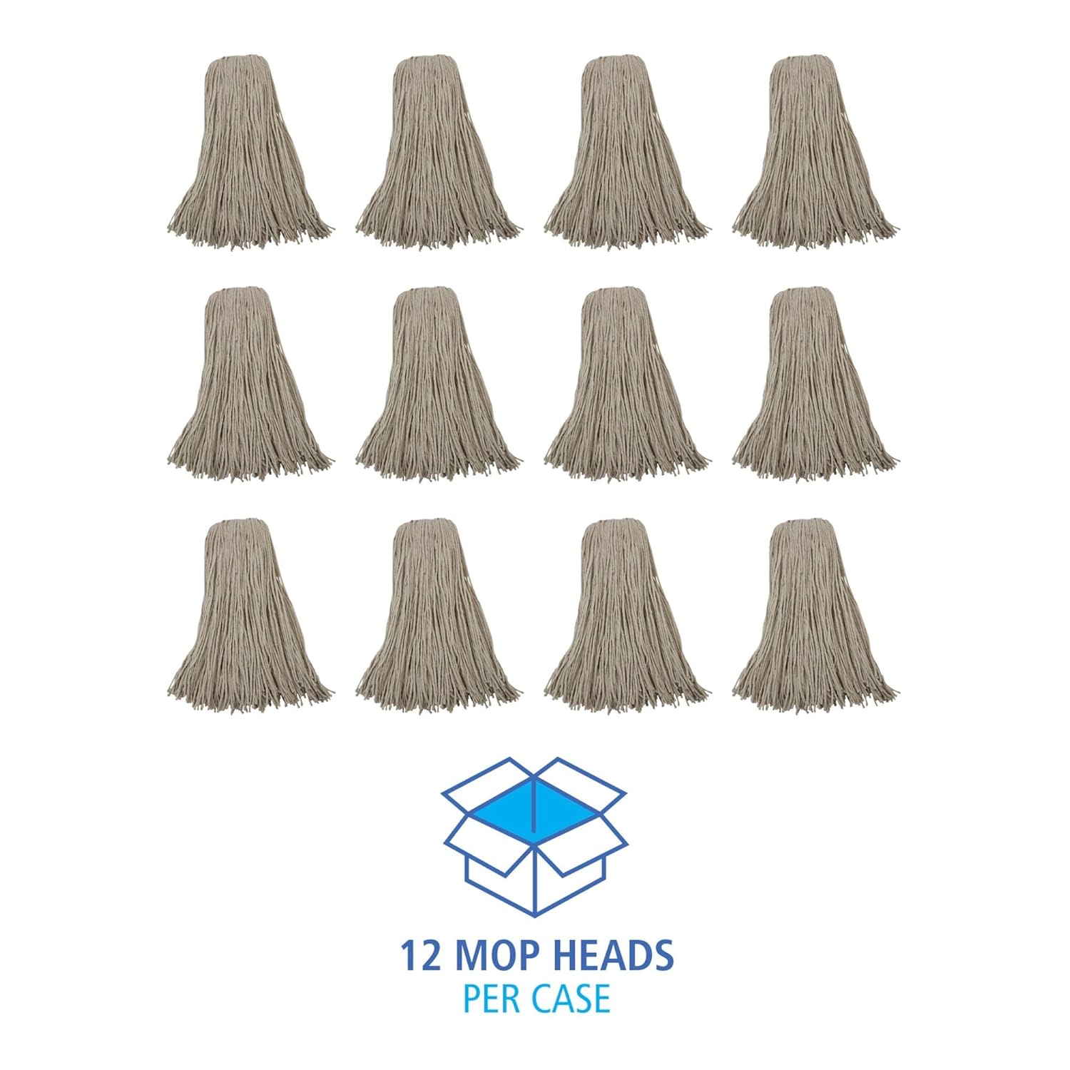 Boardwalk Mop Head Replacement 32oz Cotton White 12Carton