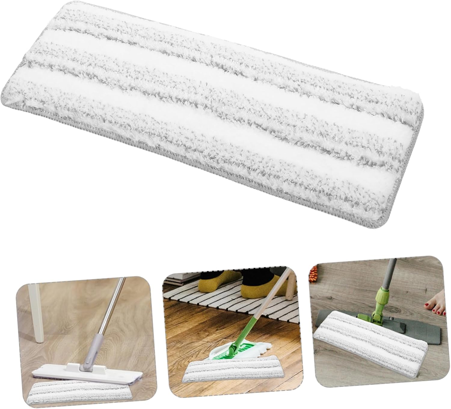 3PCS Thickened Flat Mop Pads Machine Washable