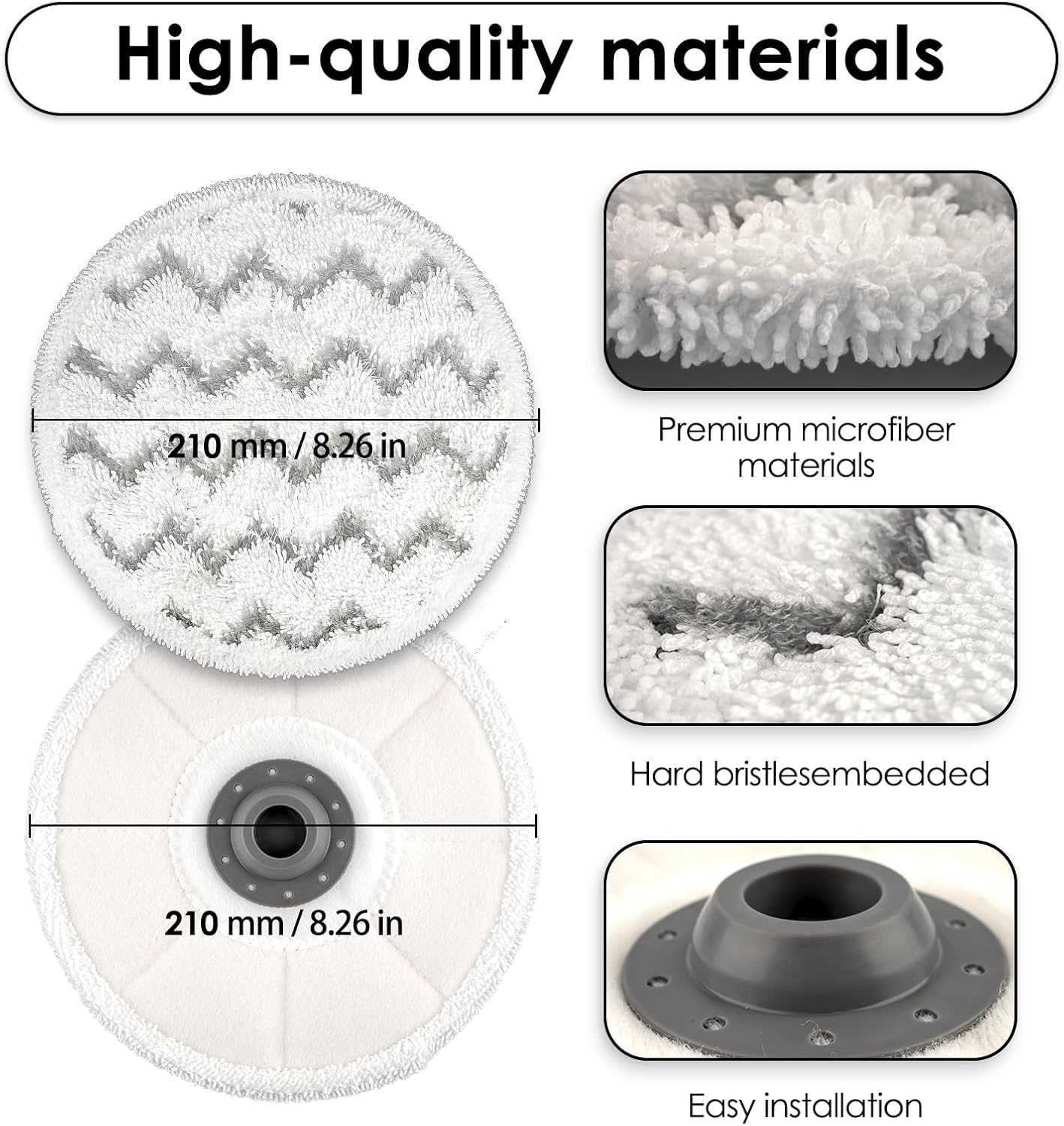 BRUVISH 12 Pack 3897A Replacement Mop Pads