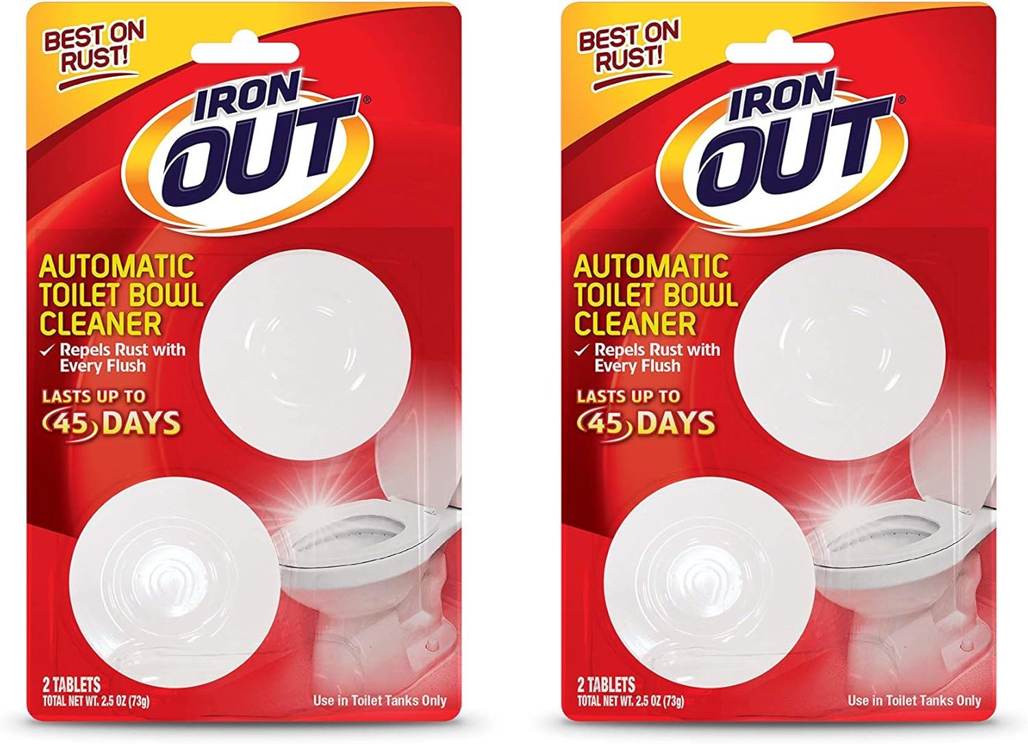 IRON OUT Automatic Toilet Bowl Cleaner with Rust Hard Water Protection