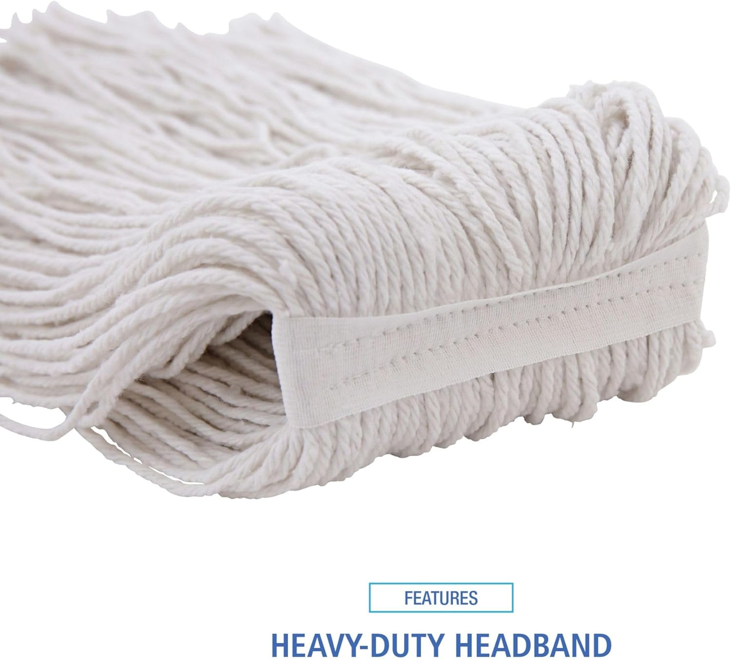 Boardwalk Premium Cut-End Wet Mop Heads 24oz White 12Carton