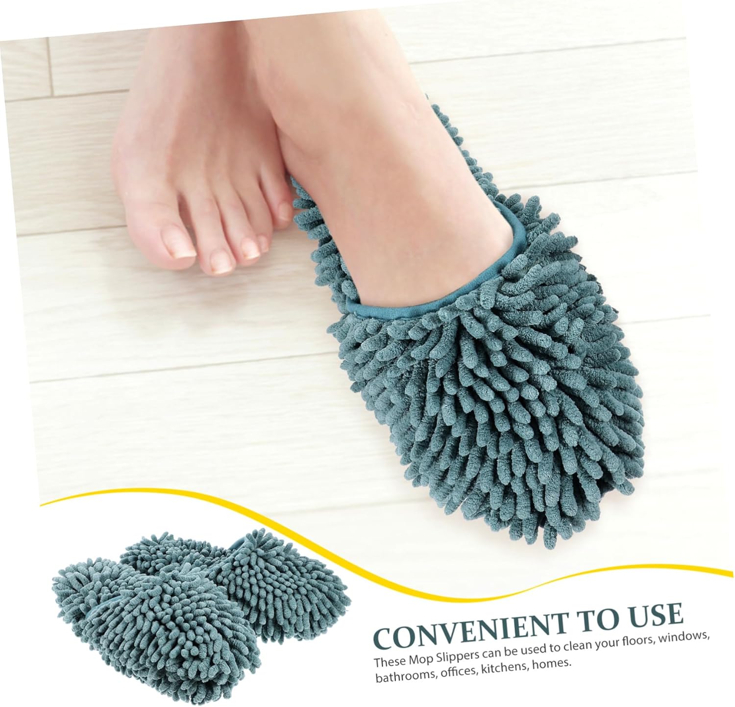 Fluffy Reusable Mopping Slippers for Women